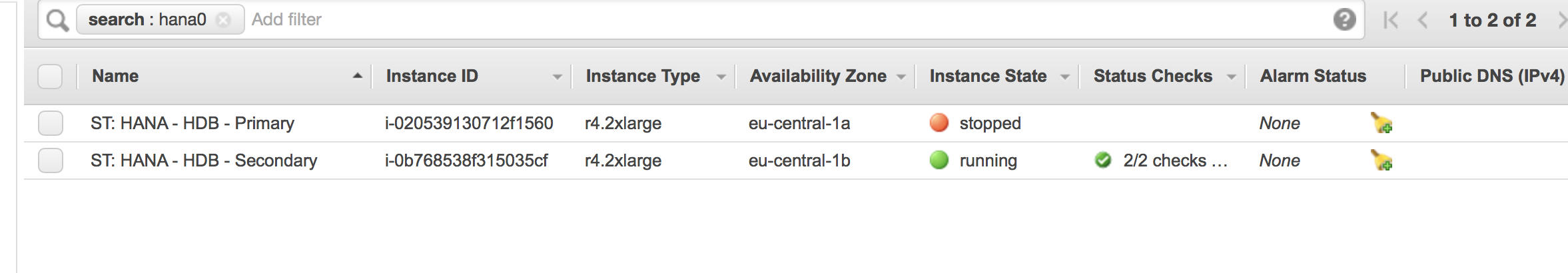 First node being shut down